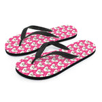 Cute Poodle Pattern Print Flip Flops