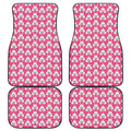 Cute Poodle Pattern Print Front and Back Car Floor Mats