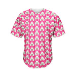 Cute Poodle Pattern Print Men's Baseball Jersey
