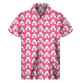 Cute Poodle Pattern Print Men's Short Sleeve Shirt