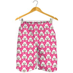 Cute Poodle Pattern Print Men's Shorts