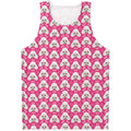 Cute Poodle Pattern Print Men's Tank Top