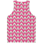 Cute Poodle Pattern Print Men's Tank Top