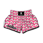 Cute Poodle Pattern Print Muay Thai Boxing Shorts
