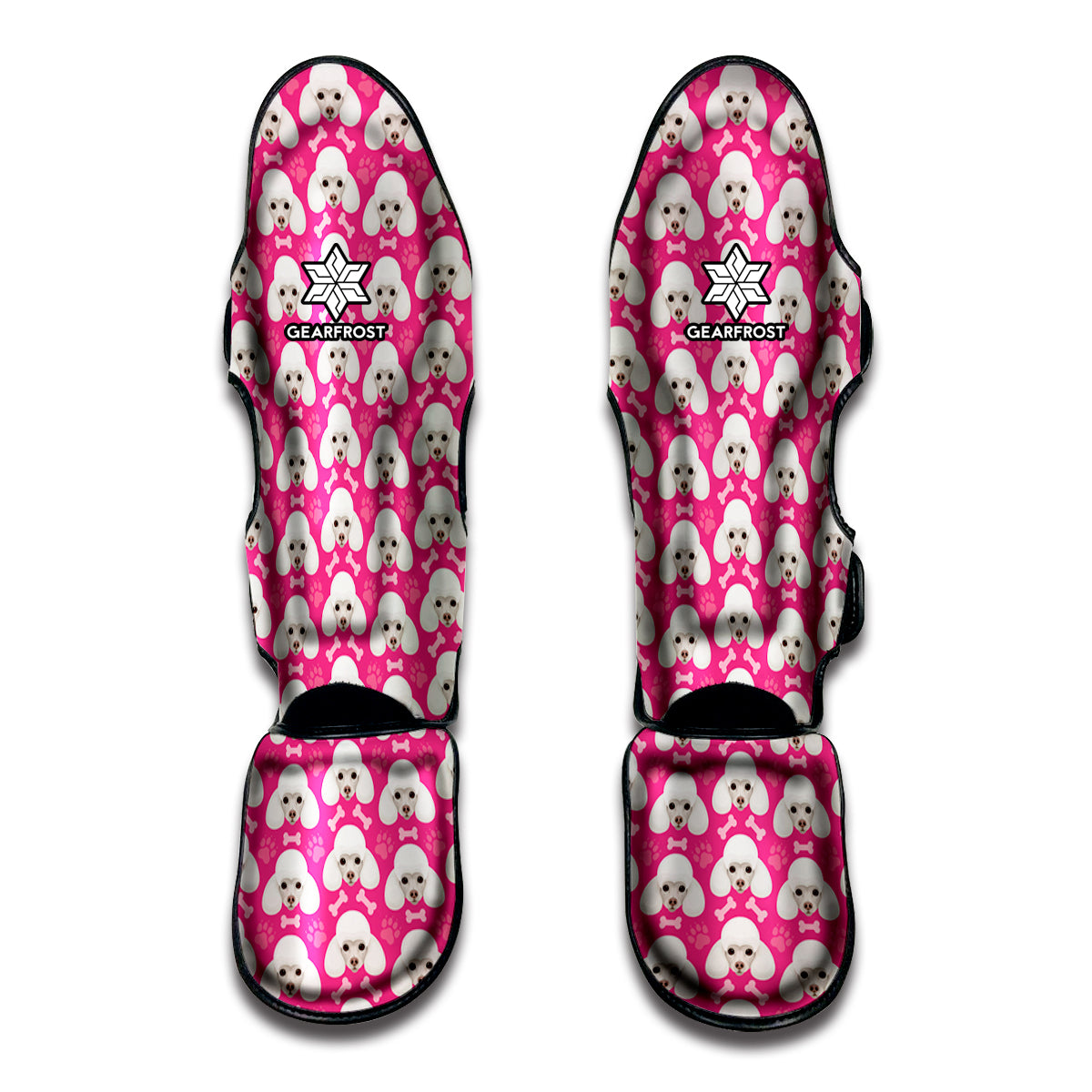 Cute Poodle Pattern Print Muay Thai Shin Guard
