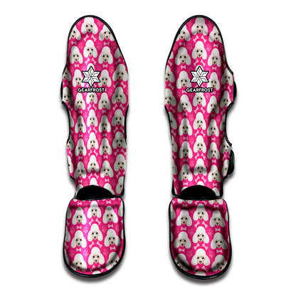 Cute Poodle Pattern Print Muay Thai Shin Guard