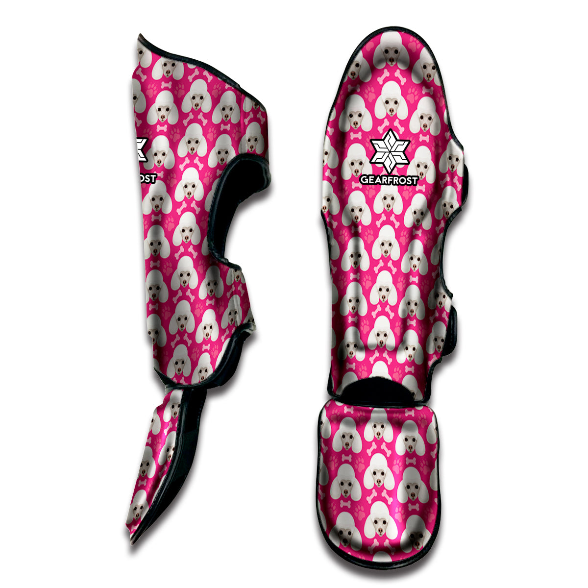Cute Poodle Pattern Print Muay Thai Shin Guard