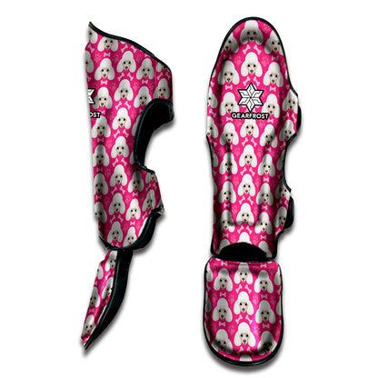 Cute Poodle Pattern Print Muay Thai Shin Guard