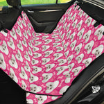 Cute Poodle Pattern Print Pet Car Back Seat Cover