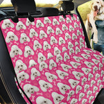Cute Poodle Pattern Print Pet Car Back Seat Cover