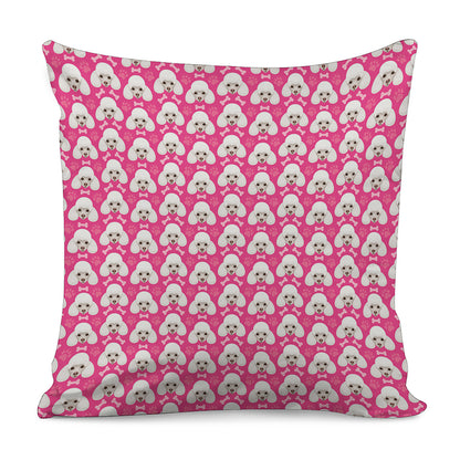 Cute Poodle Pattern Print Pillow Cover