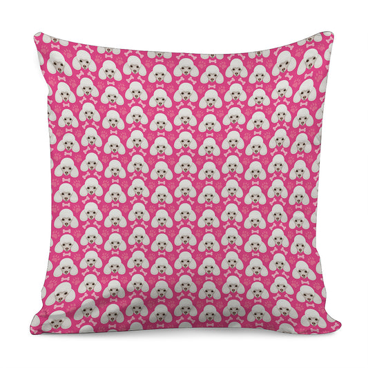 Cute Poodle Pattern Print Pillow Cover