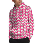 Cute Poodle Pattern Print Pullover Hoodie