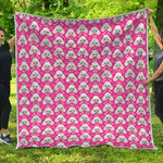 Cute Poodle Pattern Print Quilt
