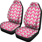 Cute Poodle Pattern Print Universal Fit Car Seat Covers