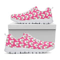 Cute Poodle Pattern Print White Running Shoes