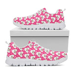 Cute Poodle Pattern Print White Sneakers