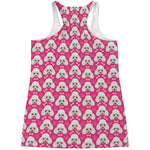 Cute Poodle Pattern Print Women's Racerback Tank Top