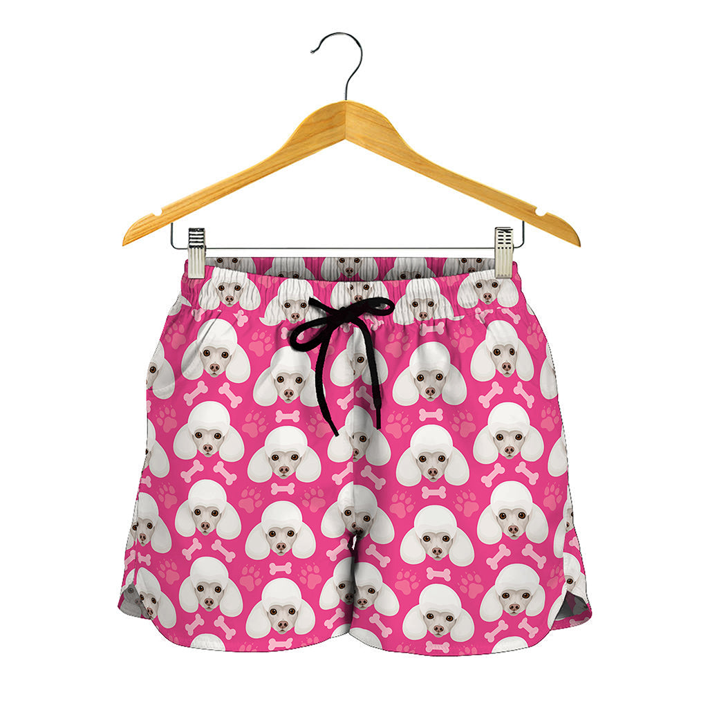 Cute Poodle Pattern Print Women's Shorts