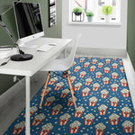 Cute Popcorn Box Pattern Print Area Rug