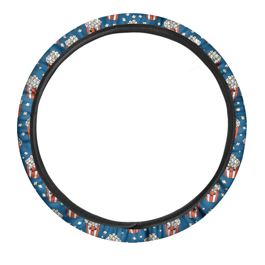 Cute Popcorn Box Pattern Print Car Steering Wheel Cover