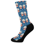 Cute Popcorn Box Pattern Print Crew Socks