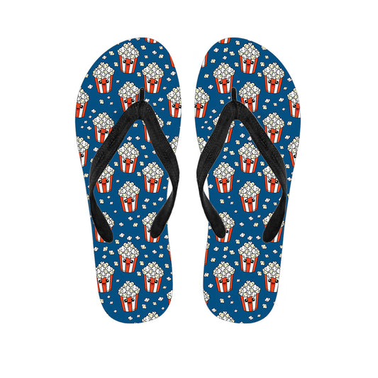 Cute Popcorn Box Pattern Print Flip Flops