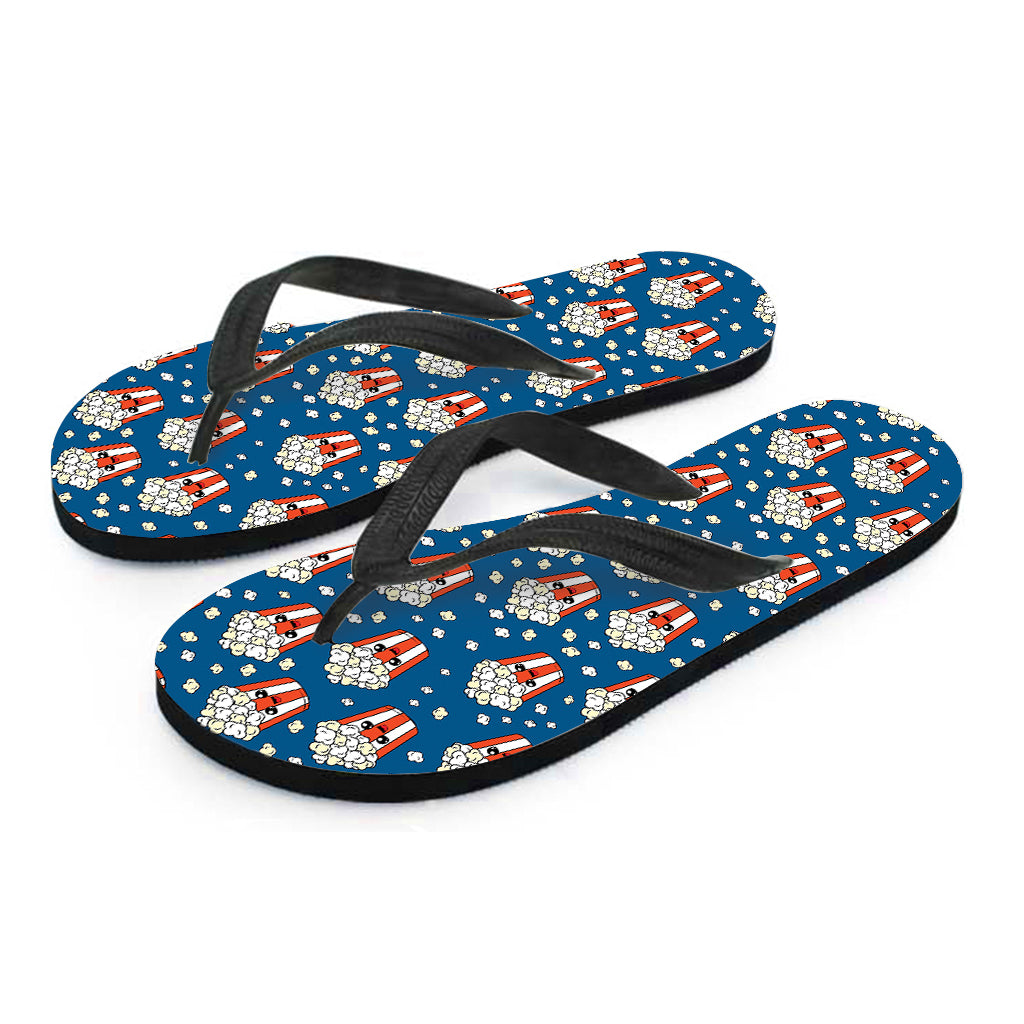Cute Popcorn Box Pattern Print Flip Flops