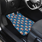Cute Popcorn Box Pattern Print Front and Back Car Floor Mats
