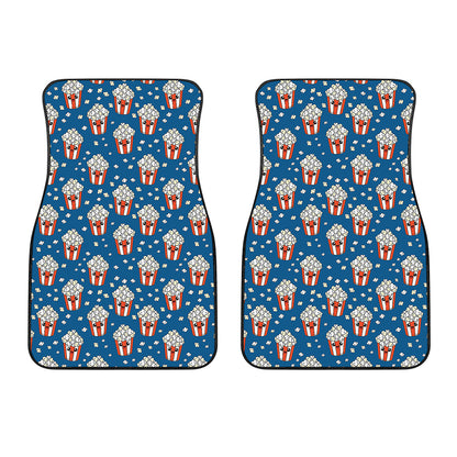 Cute Popcorn Box Pattern Print Front Car Floor Mats