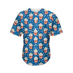 Cute Popcorn Box Pattern Print Men's Baseball Jersey