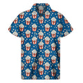 Cute Popcorn Box Pattern Print Men's Short Sleeve Shirt