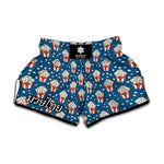Cute Popcorn Box Pattern Print Muay Thai Boxing Shorts