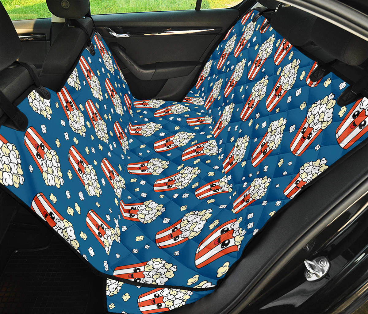 Cute Popcorn Box Pattern Print Pet Car Back Seat Cover