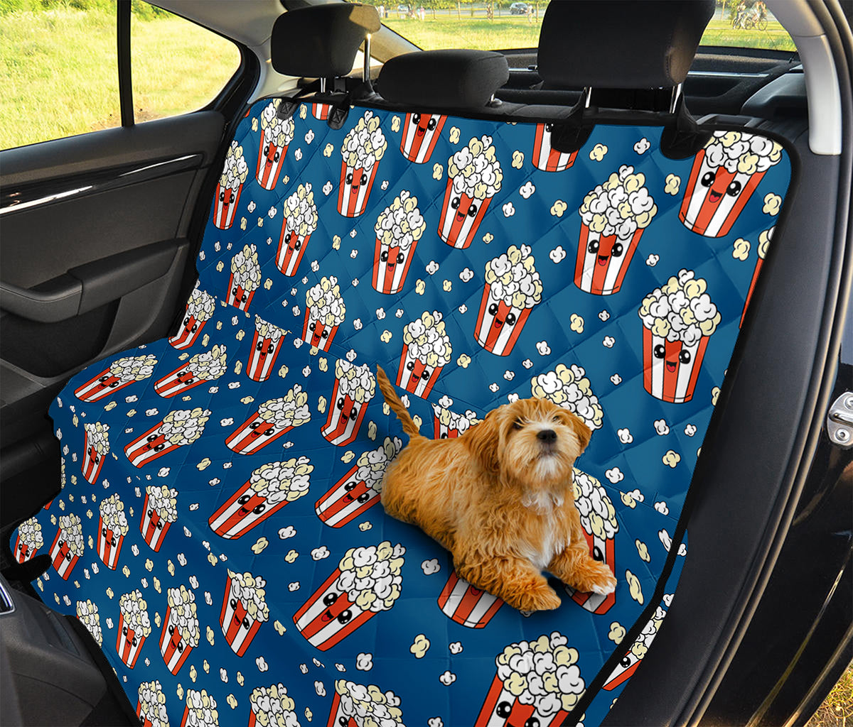Cute Popcorn Box Pattern Print Pet Car Back Seat Cover