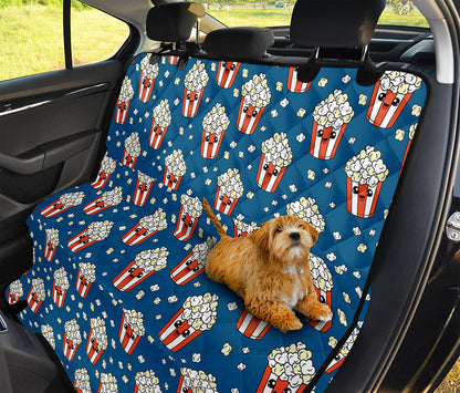 Cute Popcorn Box Pattern Print Pet Car Back Seat Cover