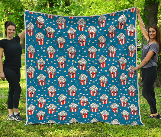 Cute Popcorn Box Pattern Print Quilt