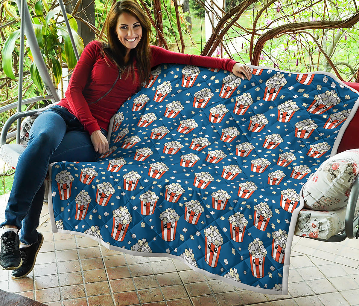 Cute Popcorn Box Pattern Print Quilt