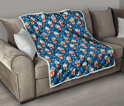 Cute Popcorn Box Pattern Print Quilt
