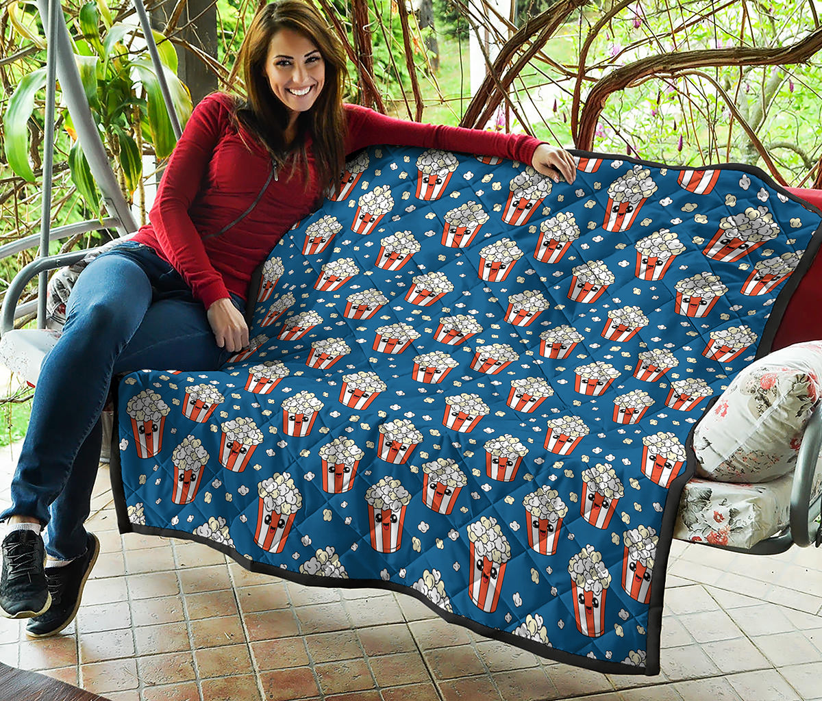 Cute Popcorn Box Pattern Print Quilt