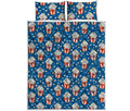 Cute Popcorn Box Pattern Print Quilt Bed Set