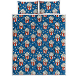 Cute Popcorn Box Pattern Print Quilt Bed Set