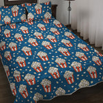 Cute Popcorn Box Pattern Print Quilt Bed Set