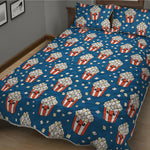 Cute Popcorn Box Pattern Print Quilt Bed Set