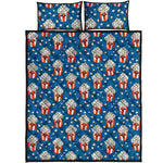Cute Popcorn Box Pattern Print Quilt Bed Set