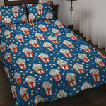 Cute Popcorn Box Pattern Print Quilt Bed Set