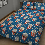 Cute Popcorn Box Pattern Print Quilt Bed Set
