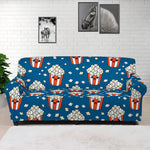 Cute Popcorn Box Pattern Print Sofa Cover