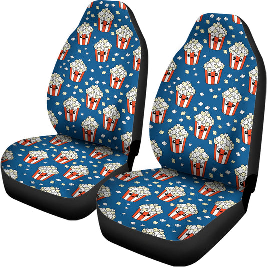 Cute Popcorn Box Pattern Print Universal Fit Car Seat Covers