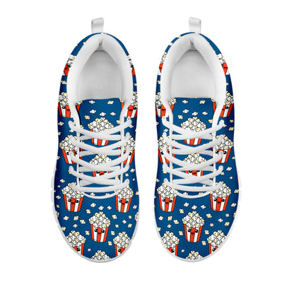 Cute Popcorn Box Pattern Print White Sneakers